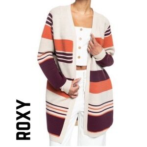 💖HOST PICK💖 Roxy Women's Multicolor Striped Cardigan